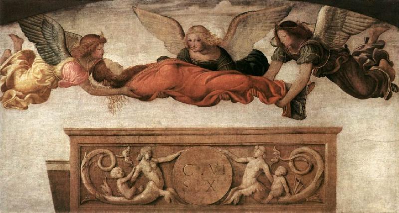 LUINI, Bernardino St Catherine Carried to her Tomb by Angels asg